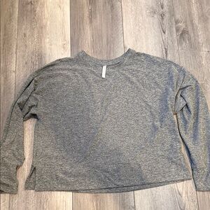 Fabletics Heather Gray Long Sleeve Top